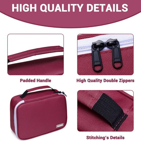 Vaschy Pencil Case Large Capacity Pen Holder Pouch with Mesh Pockets - Picture 3 of 7